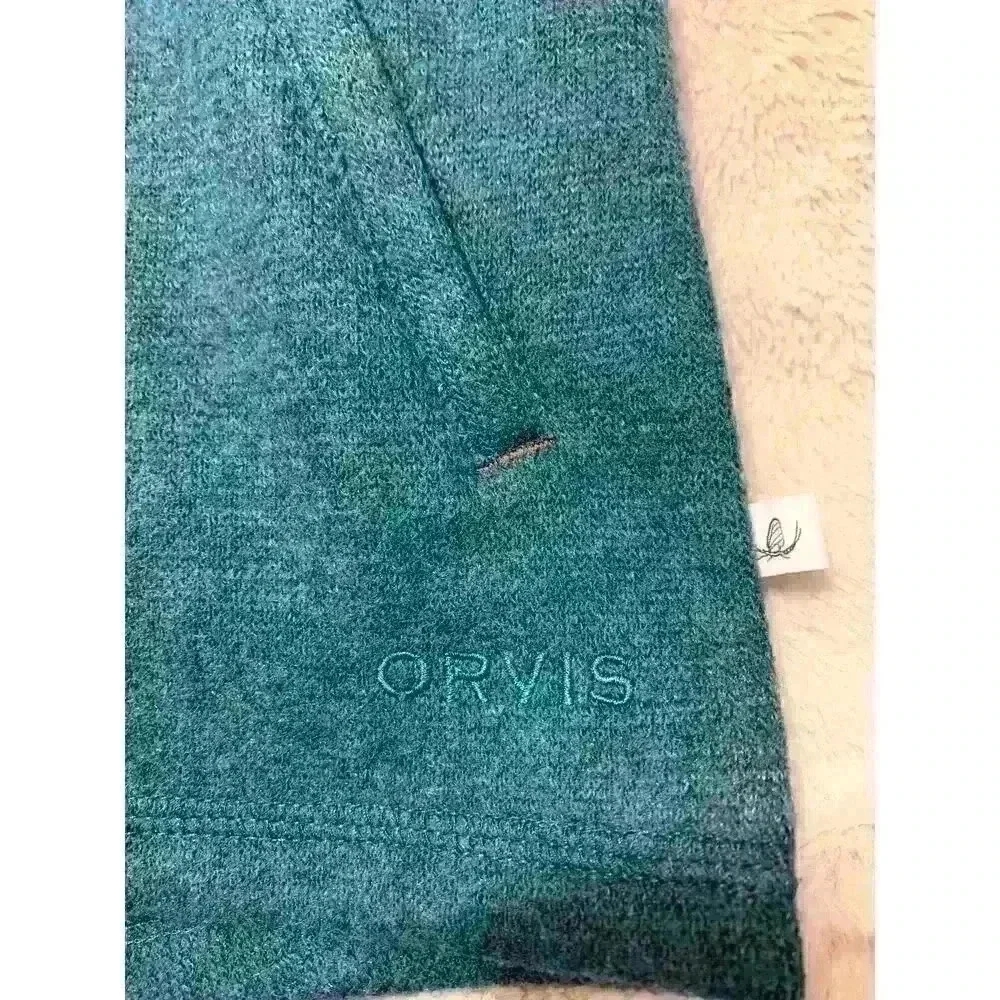 Orvis green Wool Blend Full Zip Womens Vest Size Medium EUC Hiking Outdoor - Picture 4 of 9